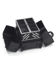 Vanity Bag 2 Sided 3 Trays with Trolley Makeup, Multi Purpose Vanity Box